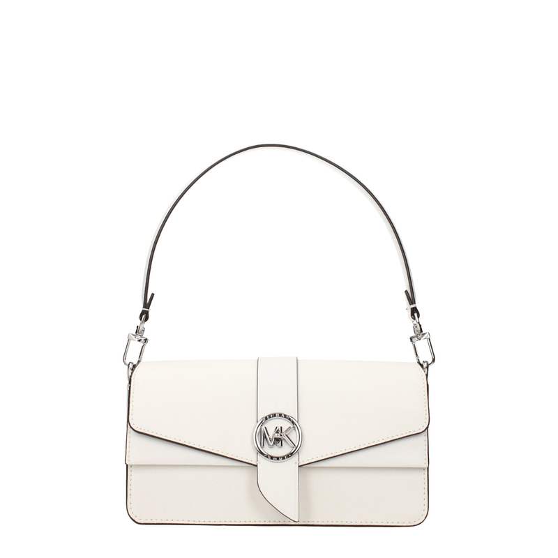 White leather handbag-null