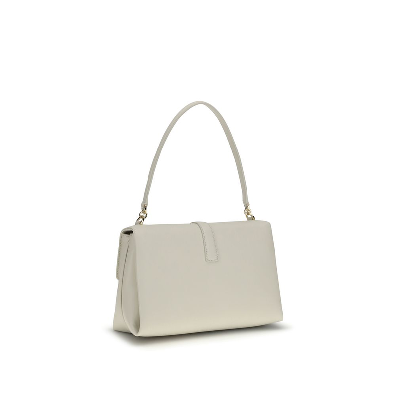 White calf leather bos taurus shoulder bag-null