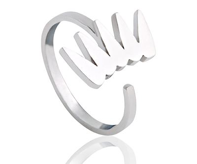 Freya teardrop ring, Sterling Silver 925, medium