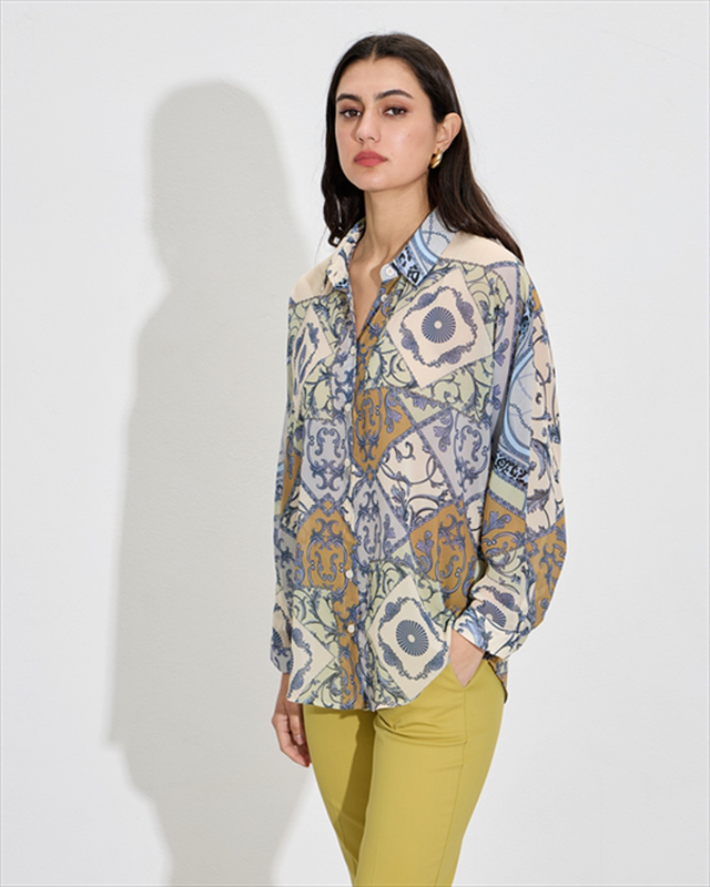 Shirt chiffon printed image number null