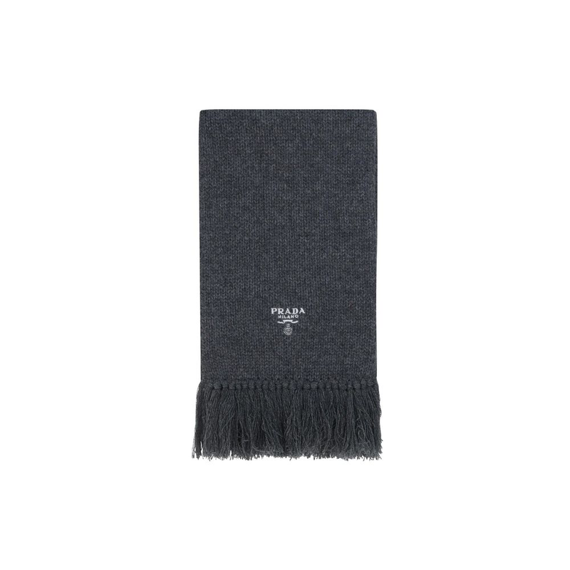 Gray cashmere scarf-null