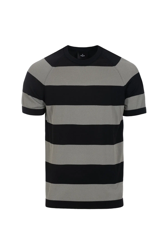 Striped striped knitted t-shirt cv-null