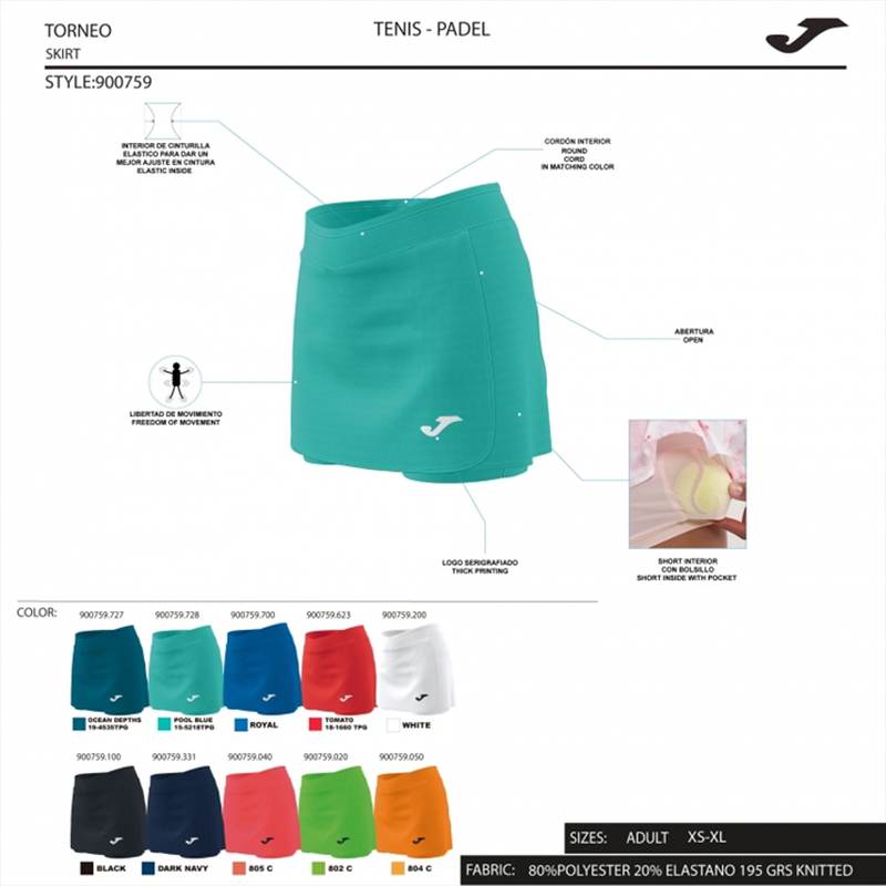 Open II black tennis skirt-null