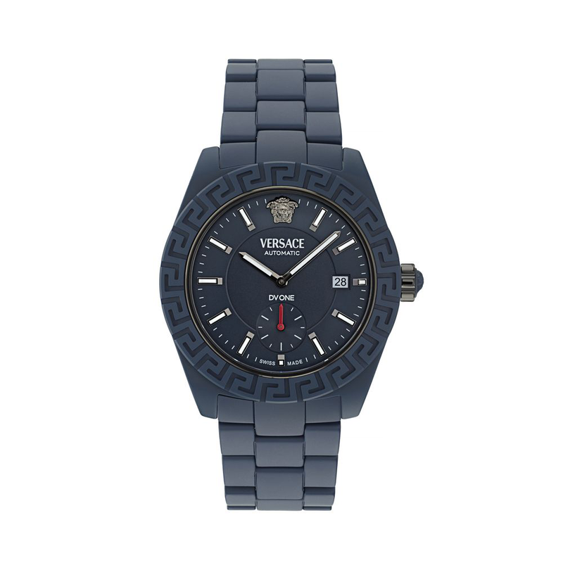 Blue ceramic dress watch-null