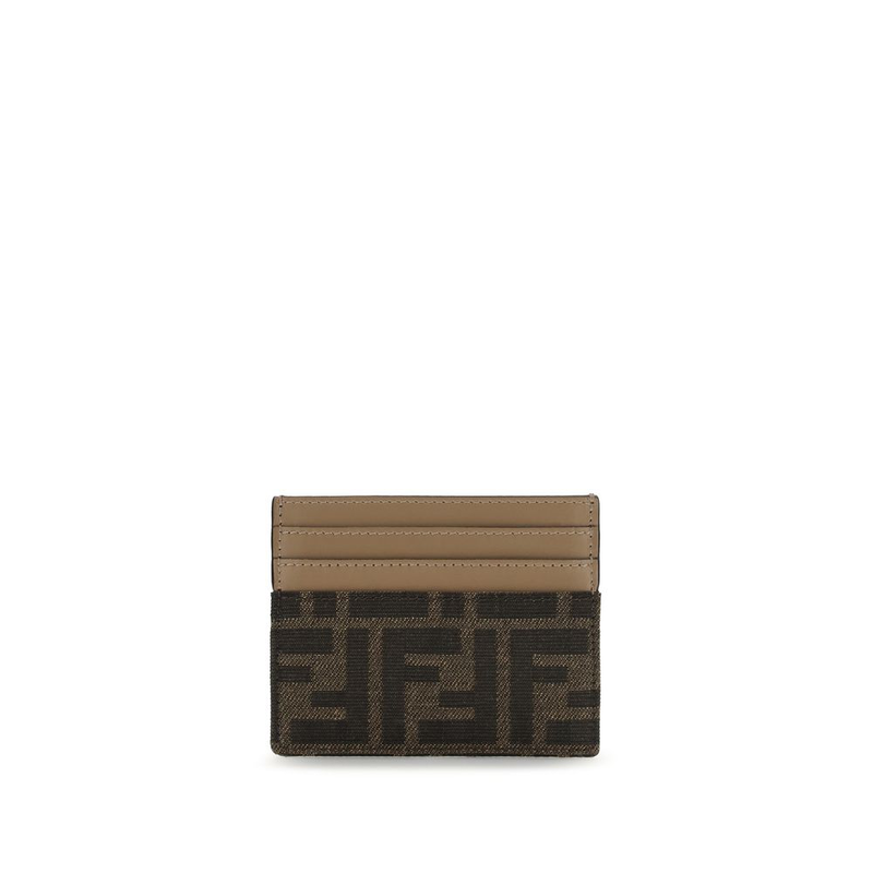Brown polyester wallet-null