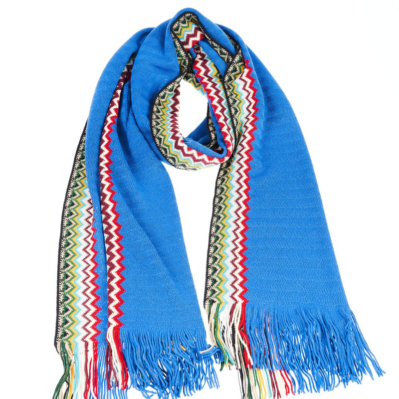 Blue wool men scarf-null