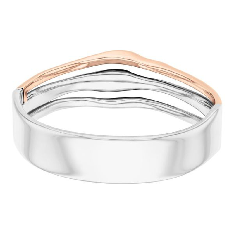 Calvin Klein t/t wavy sculptural bangle bracelet, , medium image number null