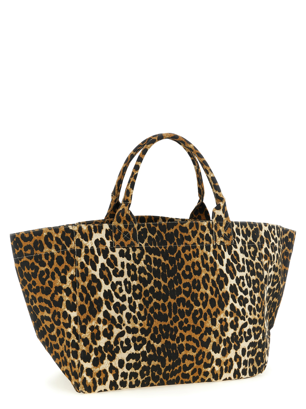 Brown recycled cotton tote bag-null
