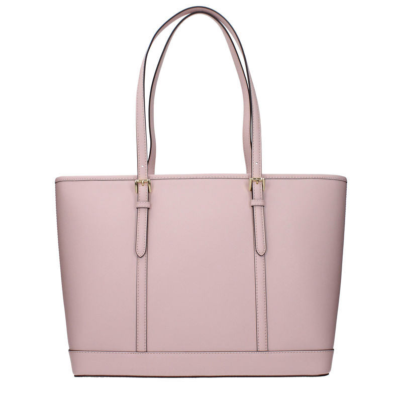 Pink leather shoulder bag-null