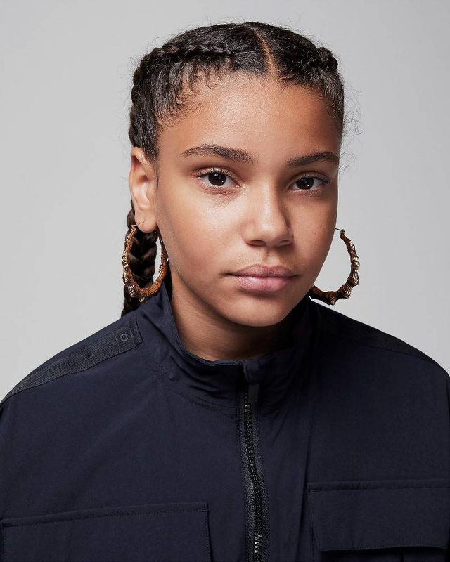 Girls jumpman woven taping jacket image number null