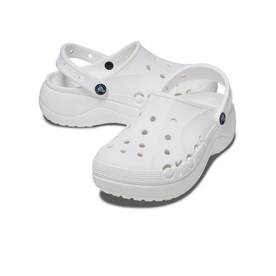 Crocs baya platform clog, White, medium