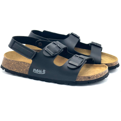 Neu b andernach black kids sandals, Black, medium