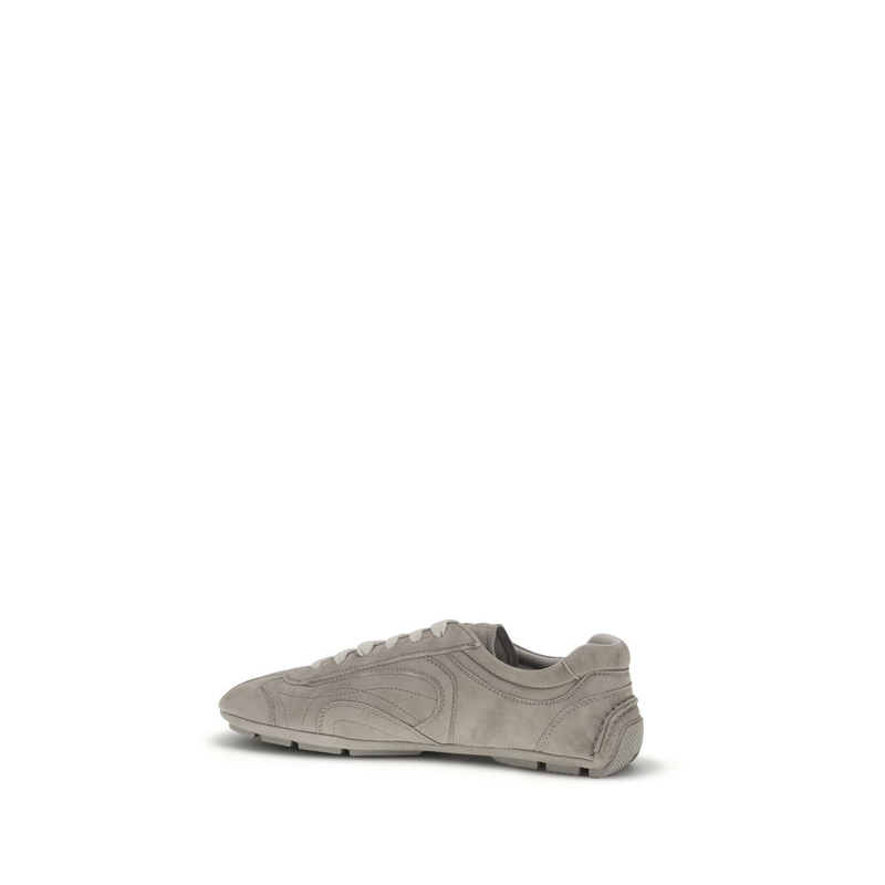 Beige lamb ovis aries aries athletic sneakers-null