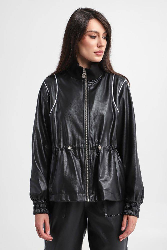 Product image: Leather effect zip jacket-null