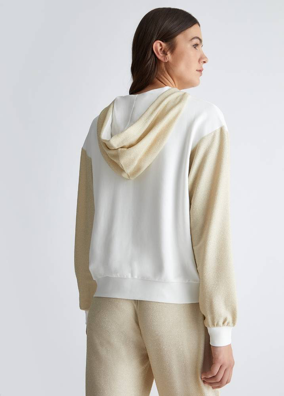 Lurex inserts zip sweater-null
