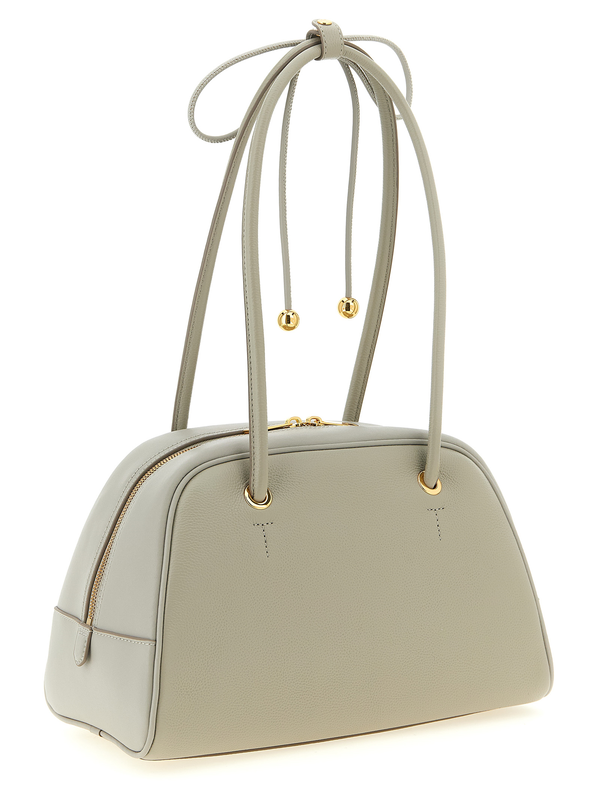 Gray calfskin handbag-null