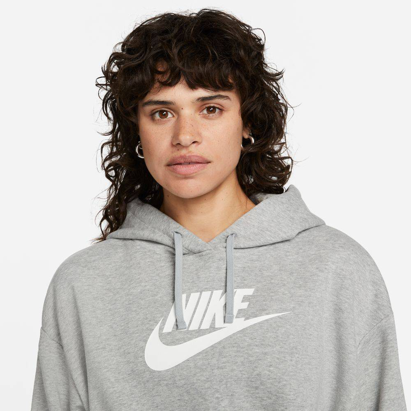 Club fleece oversized cropped hoodie-null