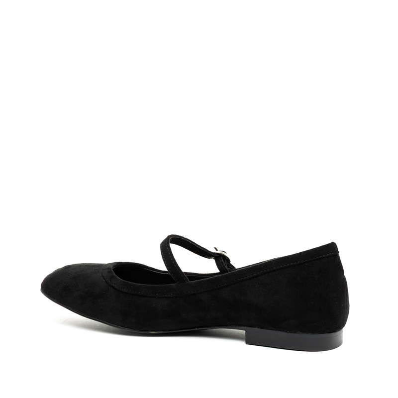 Miss belgini mary jane suede effect ballerina flat pumps-null