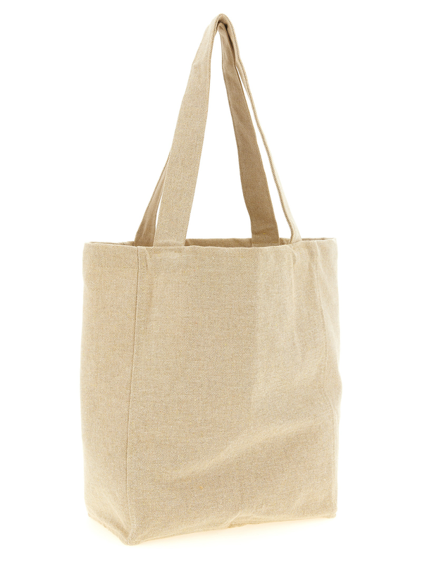 Beige cotton tote bag-null