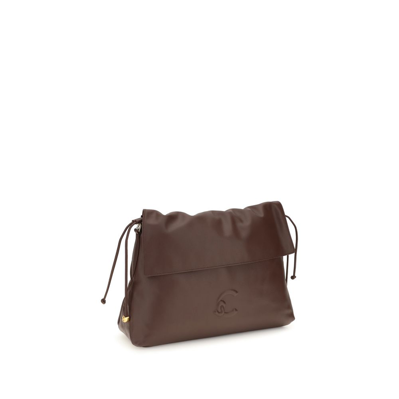 Brown calf leather bos taurus shoulder bag-null