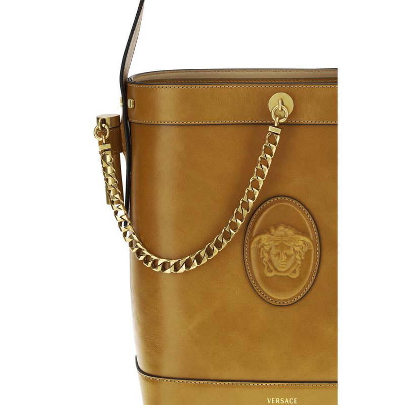 Brown calf leather bos taurus backet bag-null