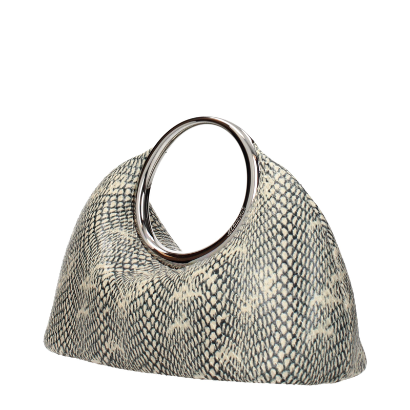 Beige leather handbag-null