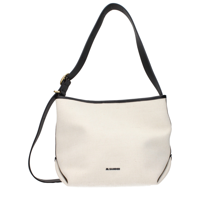 Beige fabric crossbody bag-null