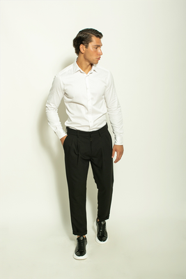 Hackers comfort wide fit pant, Black, medium