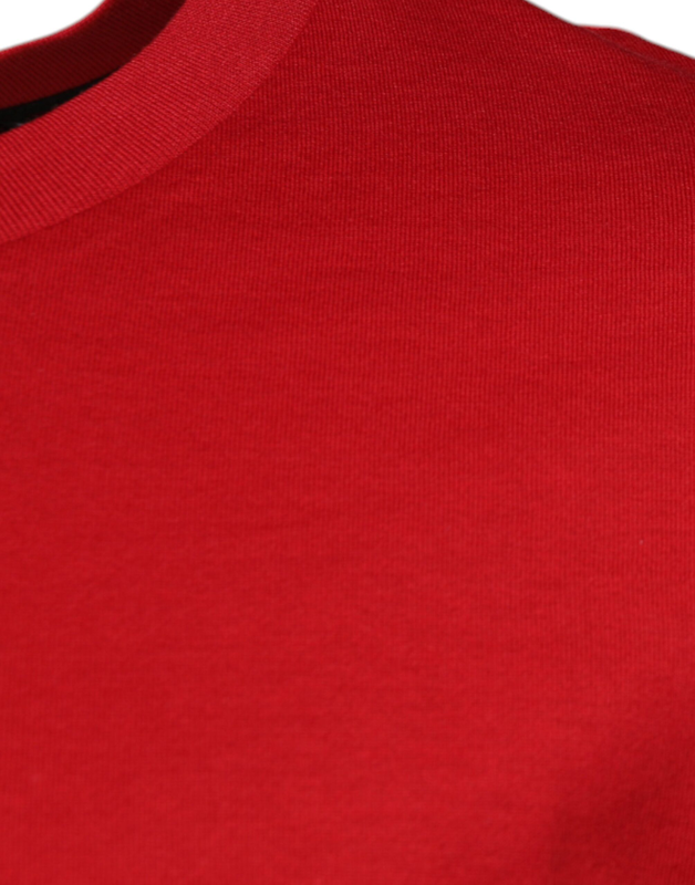 Red logo print cotton crew neck t-shirt-null