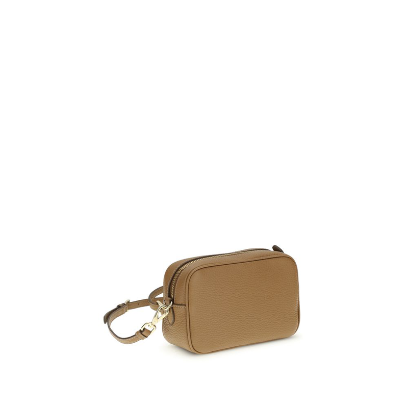 Beige calf leather bos taurus shoulder bag-null