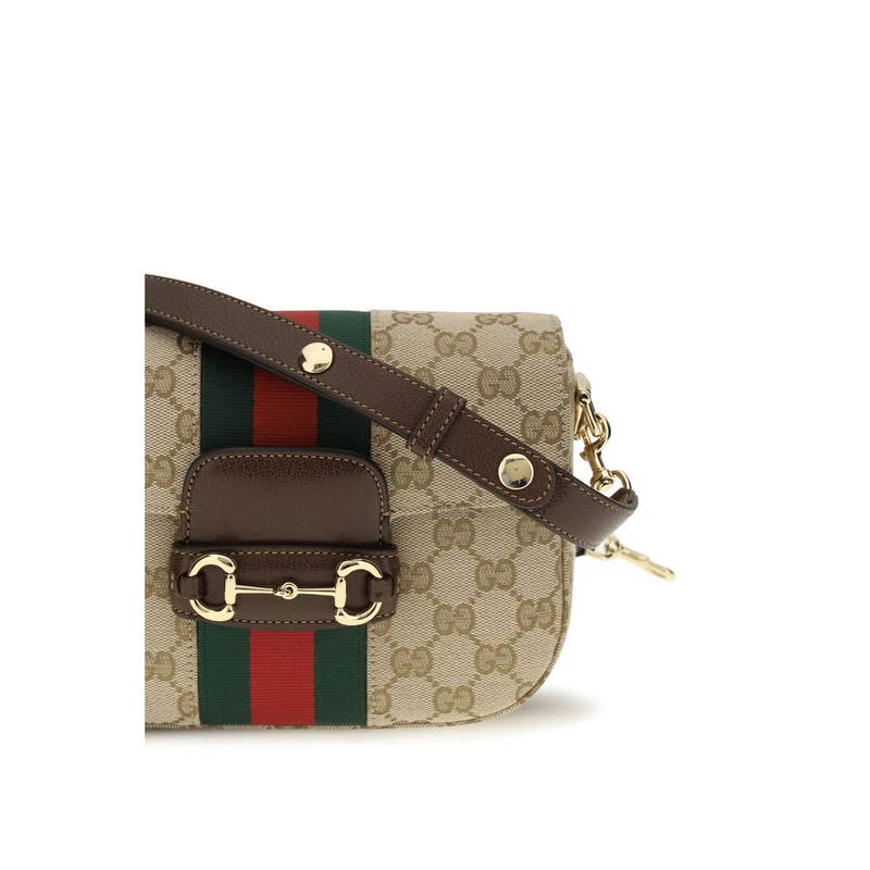 Beige fabric shoulder bag-null