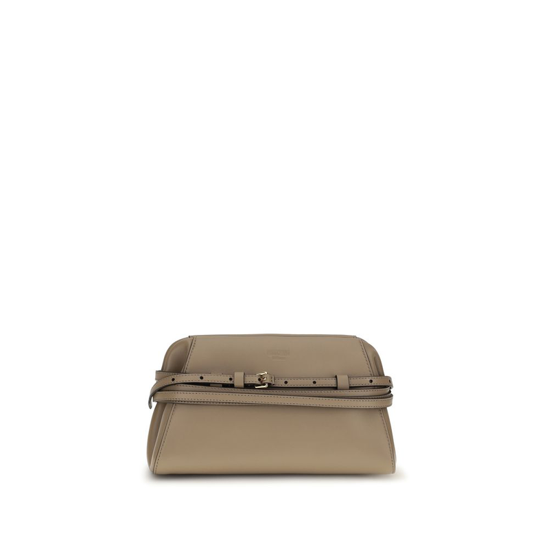 Beige goatskin shoulder bag-null
