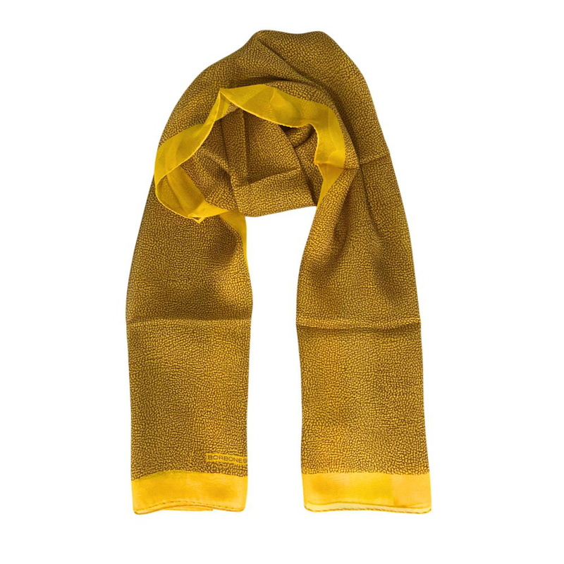 Yellow silk women scarf-null