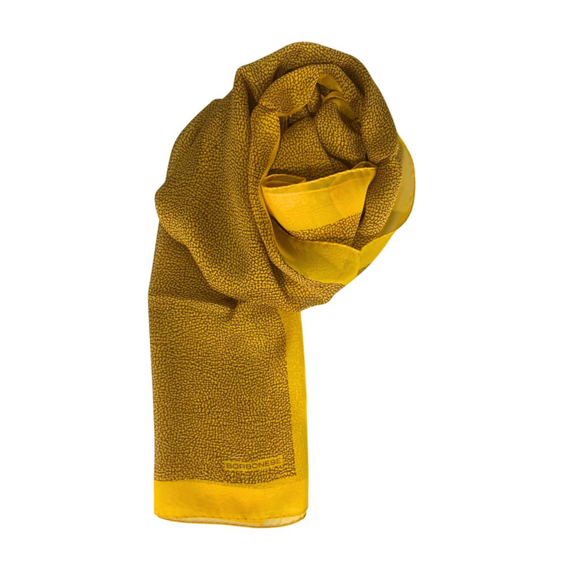 Yellow silk women scarf-null