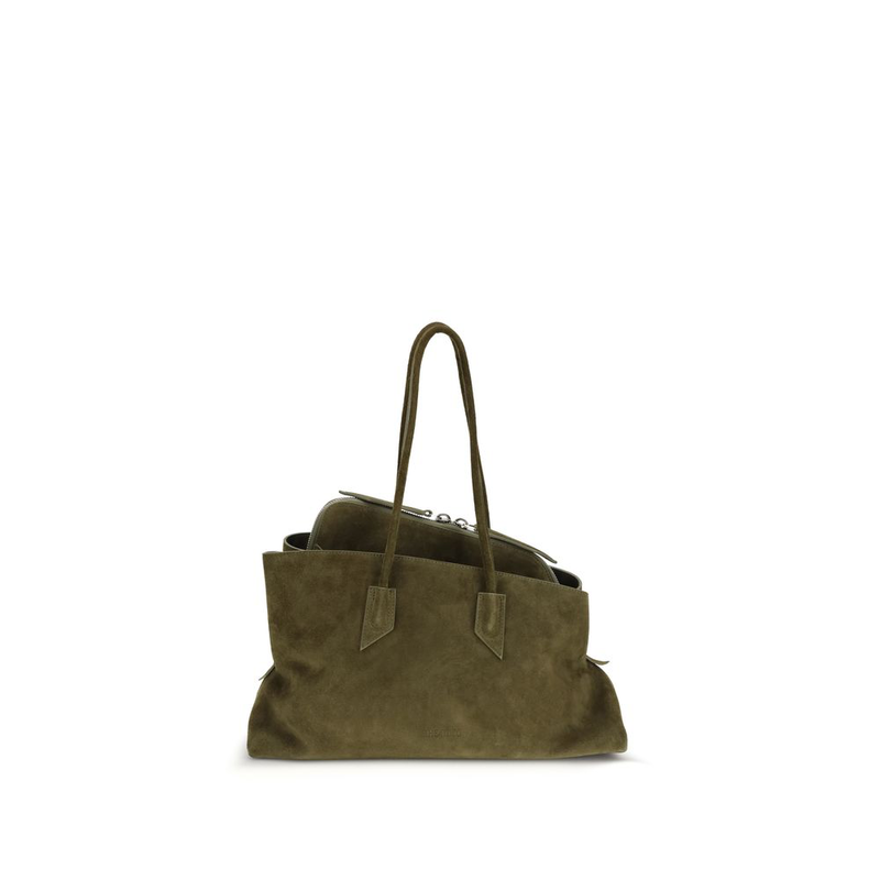 Bicolor calf leather bos taurus shoulder bag-null