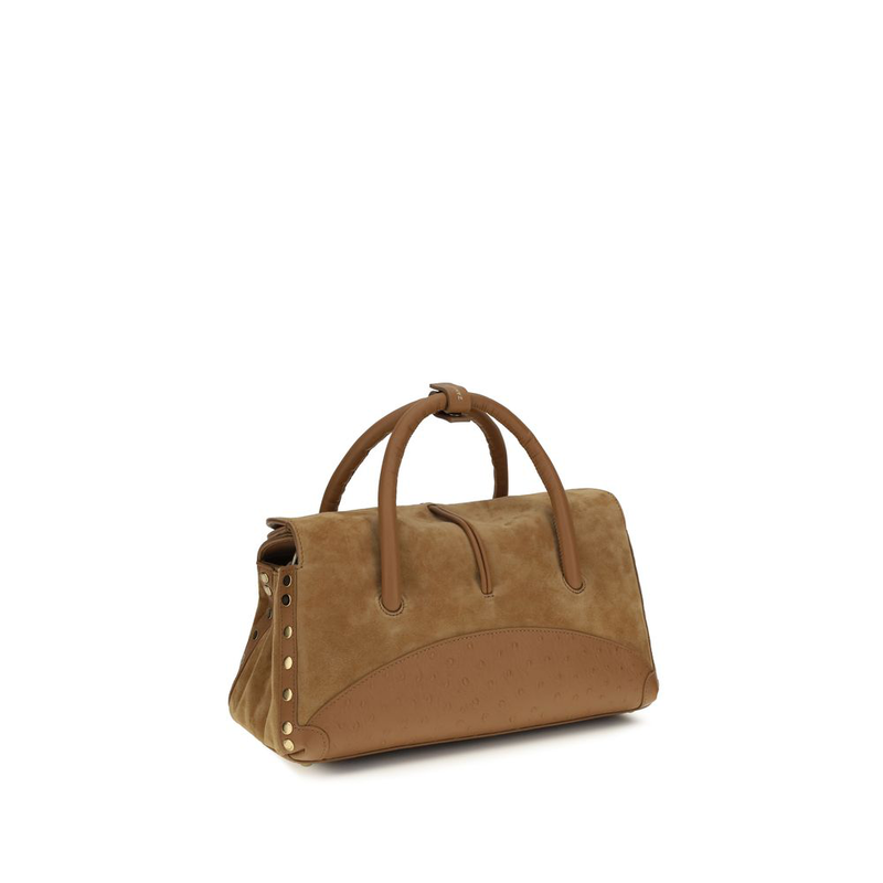 Brown calf leather bos taurus handbag-null