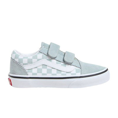 Kids old skool velcro color theory shoes, Grey, medium