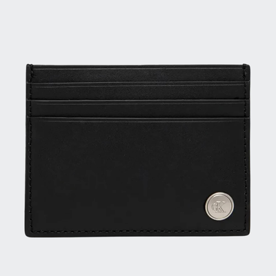 Sculpted impression billfold, Black, medium