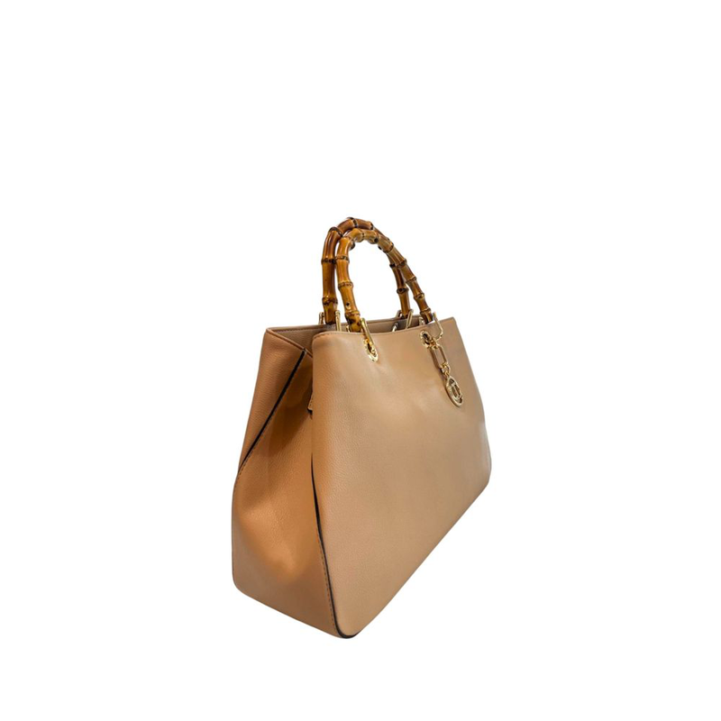 Brown pu women handbag-null