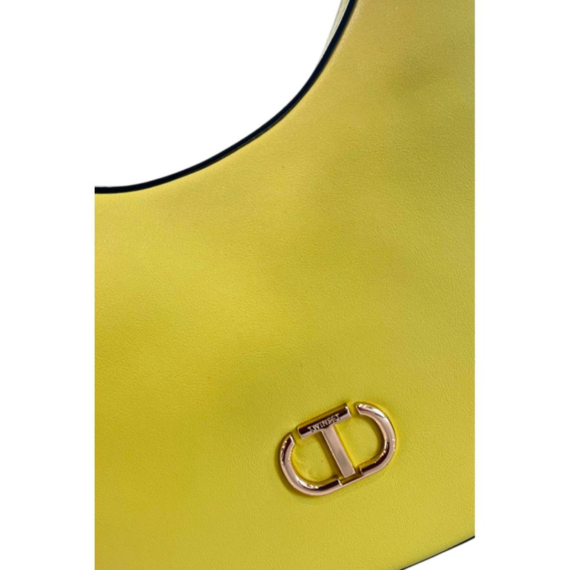Yellow pu women shoulder bag-null