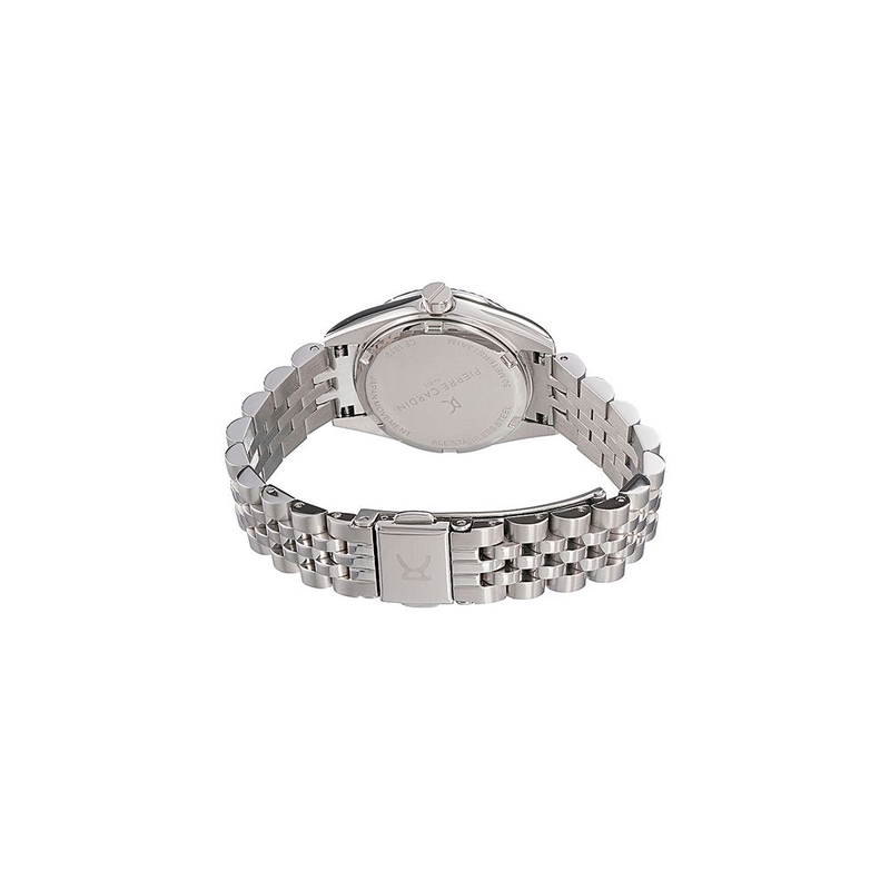 Gray stainless steel dress watch-null