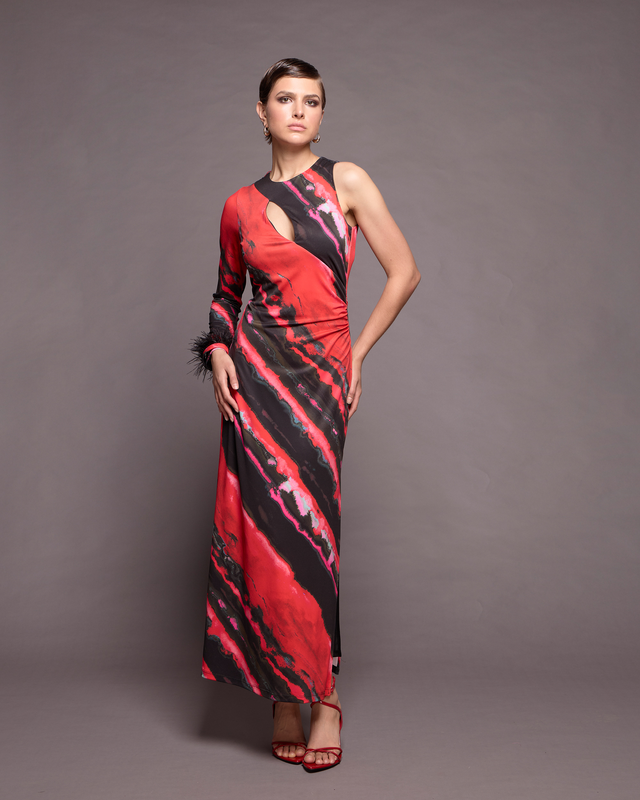 Maxi dress printed-null