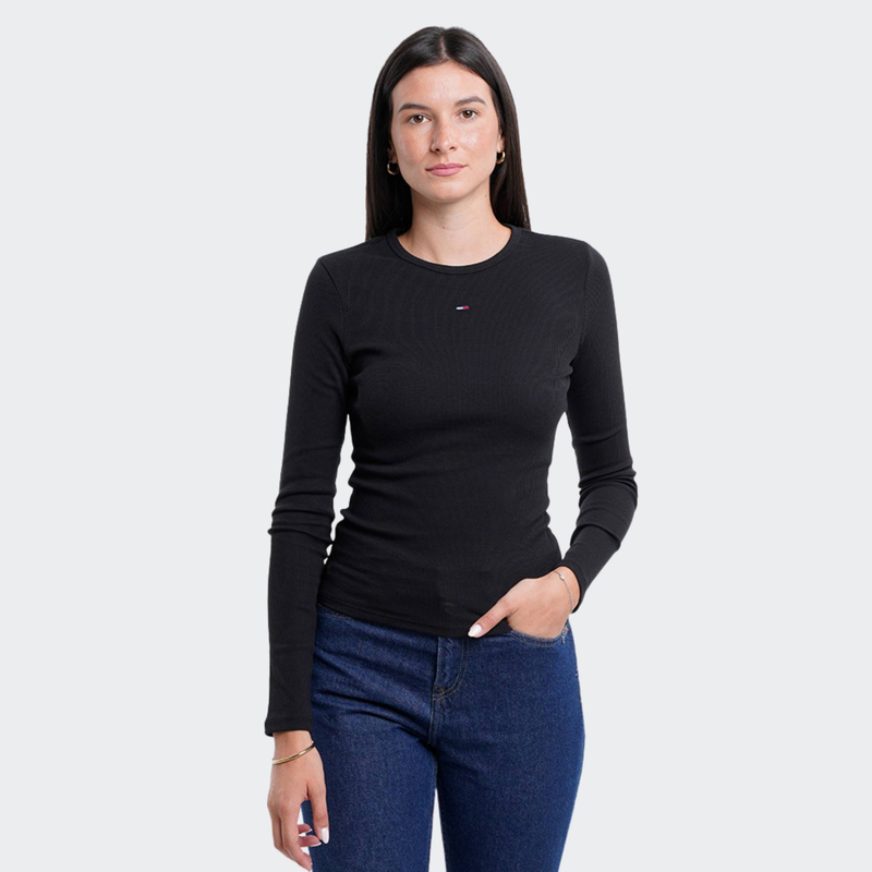 Slim essential rib longsleeve-null