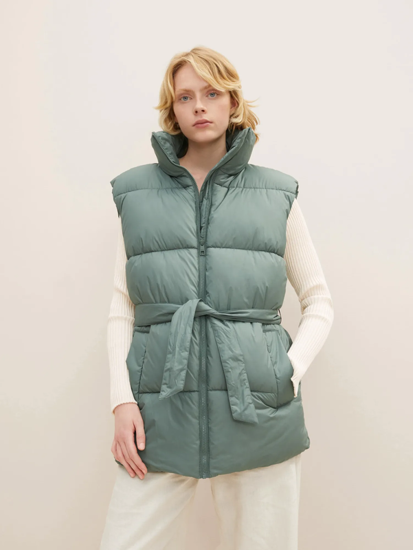 Belted puffer vet coat womens-null
