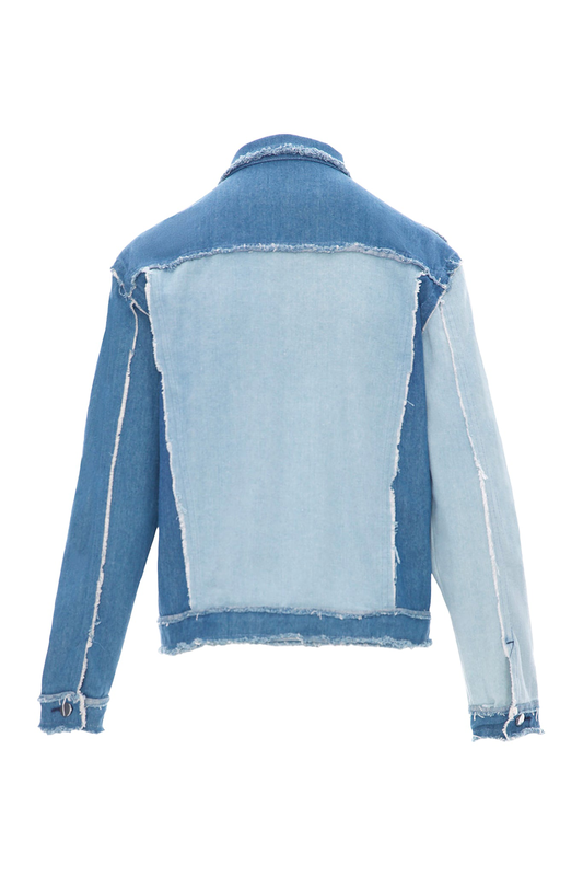 Denim jacket with patches-null