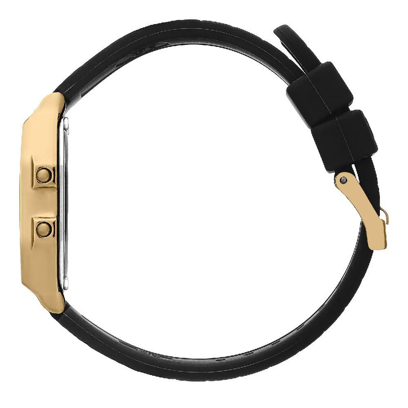 Black plastic digital watch-null