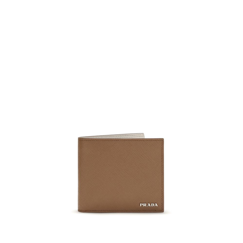 Beige calf leather bos taurus wallet-null