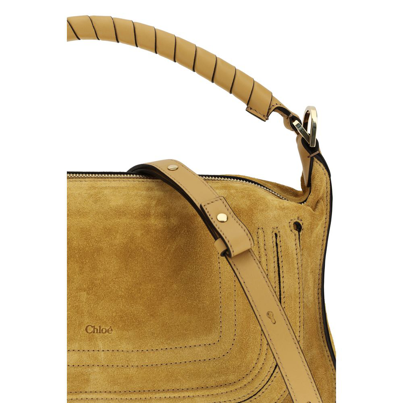 Beige calf leather bos taurus shoulder bag-null