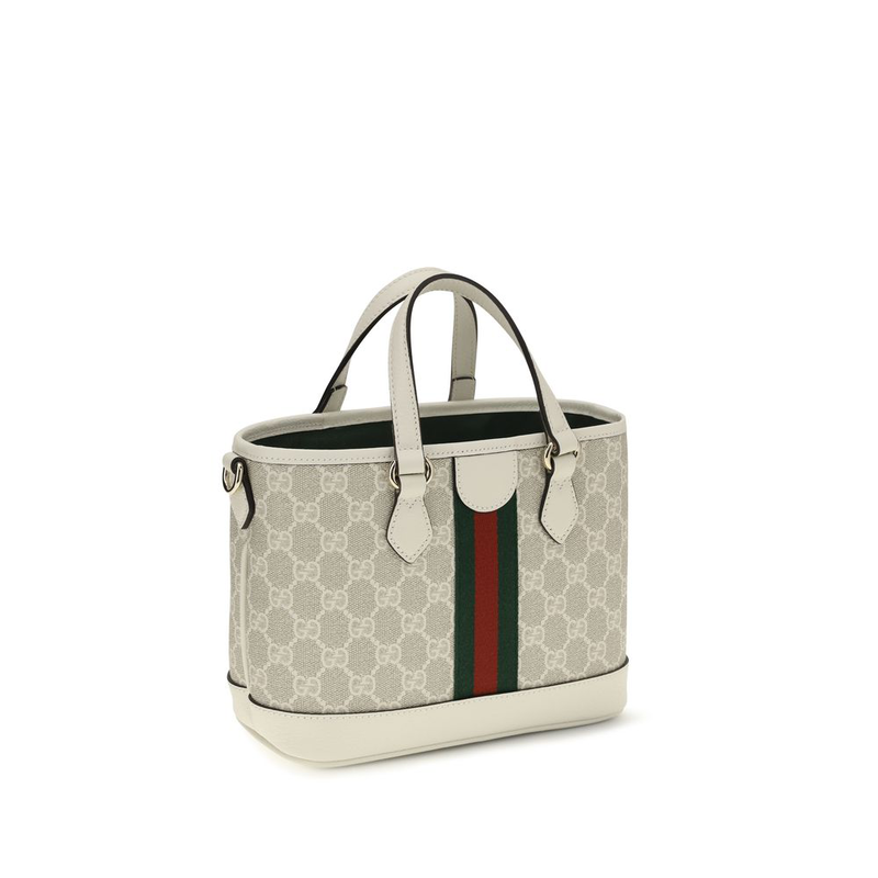White fabric shoulder bag-null