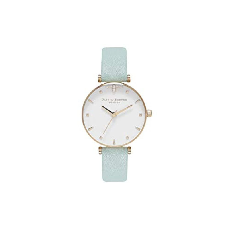Bicolor artificial leather dress watch-null